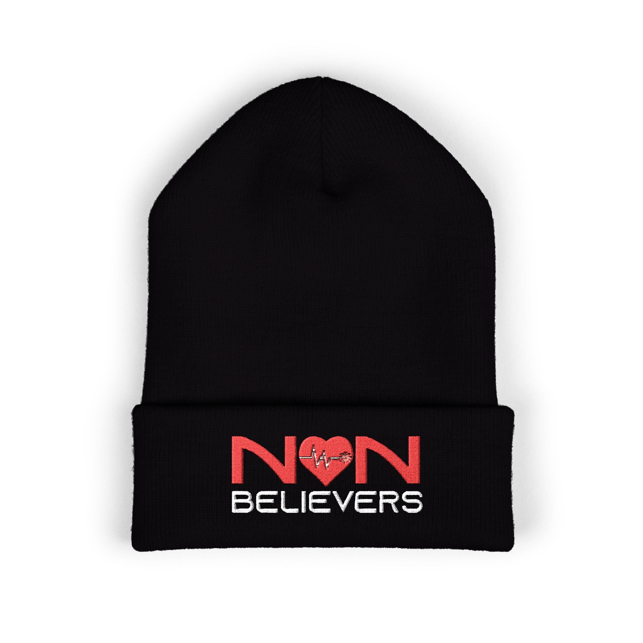 NonBelievers Embroidered Black Beanie